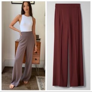 Aritzia Lincoln pant in Truffle sz 6 Elegant Wide-Leg Pants